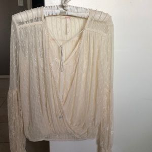 Free People crime lace top